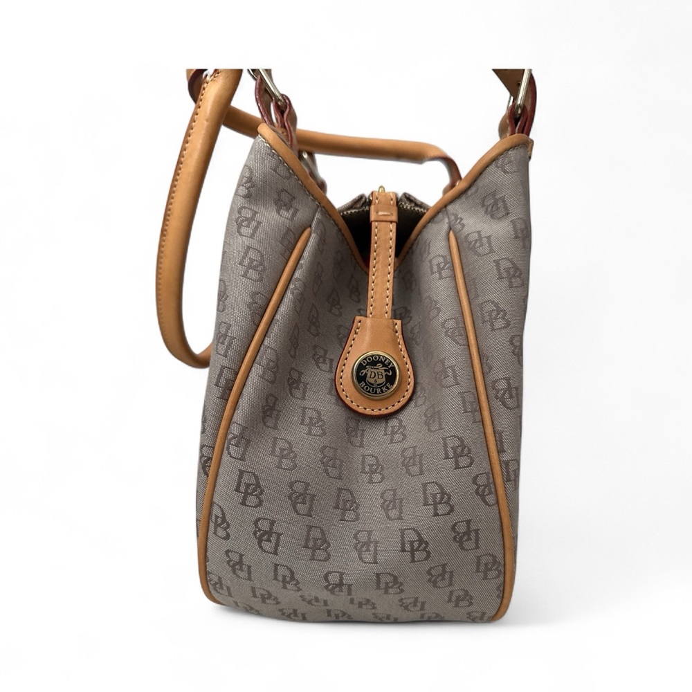 Dooney & Bourke Signature Monogram Satchel w/ Eyeglass Case & COA - Picture 6 of 12